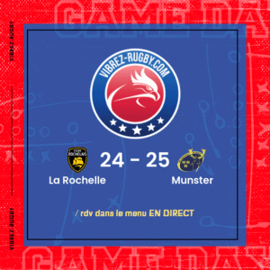 Résultat La Rochelle – Munster: 24-25