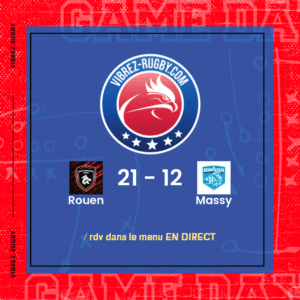 Résultat Rouen – Massy: 21-12