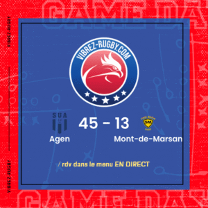 Résultat Agen – Mont-de-Marsan: 45-13