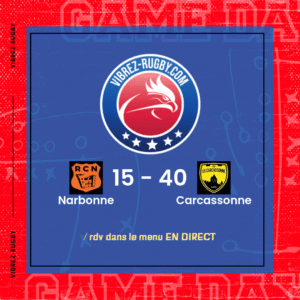 R&eacute;sultat Narbonne – Carcassonne: 15-40