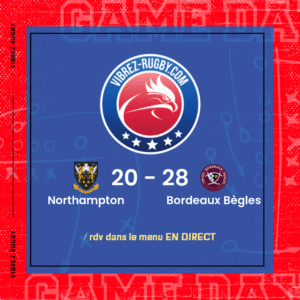 R&eacute;sultat Northampton – Bordeaux B&egrave;gles: 20-28