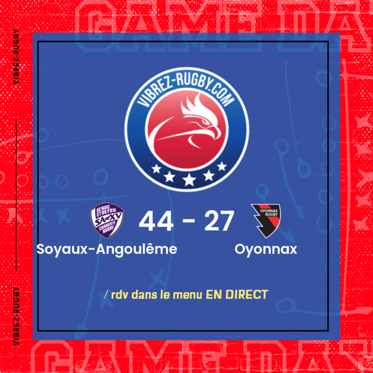 résultat Soyaux-Angoulême - Oyonnax