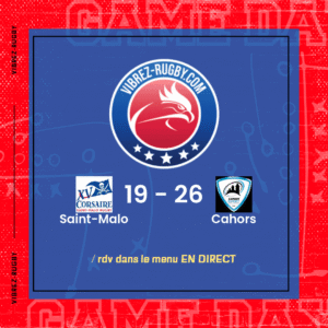 Résultat Saint-Malo – Cahors: 19-26