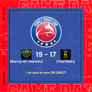 R&eacute;sultat Marcq-en-baroeul – Chamb&eacute;ry: 19-17
