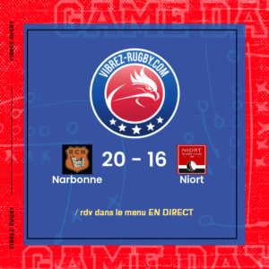 R&eacute;sultat Narbonne – Niort: 20-16