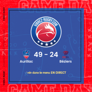 Résultat Aurillac – Béziers: 49-24