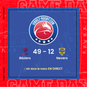 R&eacute;sultat B&eacute;ziers – Nevers: 49-12