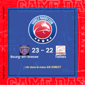 Résultat Bourg-en-bresse – Tarbes: 23-22
