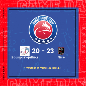 Résultat Bourgoin-jallieu – Nice: 20-23
