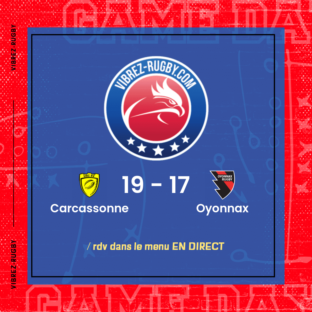 Résultat Carcassonne – Oyonnax: 19-17