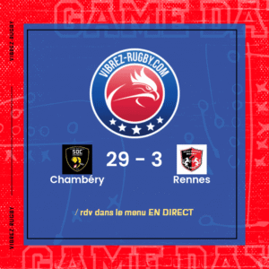 R&eacute;sultat Chamb&eacute;ry – Rennes: 29-3