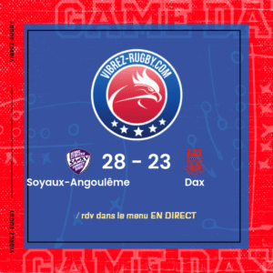R&eacute;sultat Soyaux-Angoul&ecirc;me – Dax: 28-23