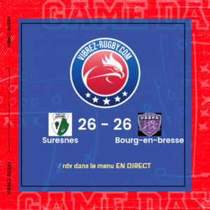 R&eacute;sultat Suresnes – Bourg-en-bresse: 26-26