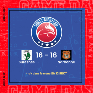 R&eacute;sultat Suresnes – Narbonne: 16-16