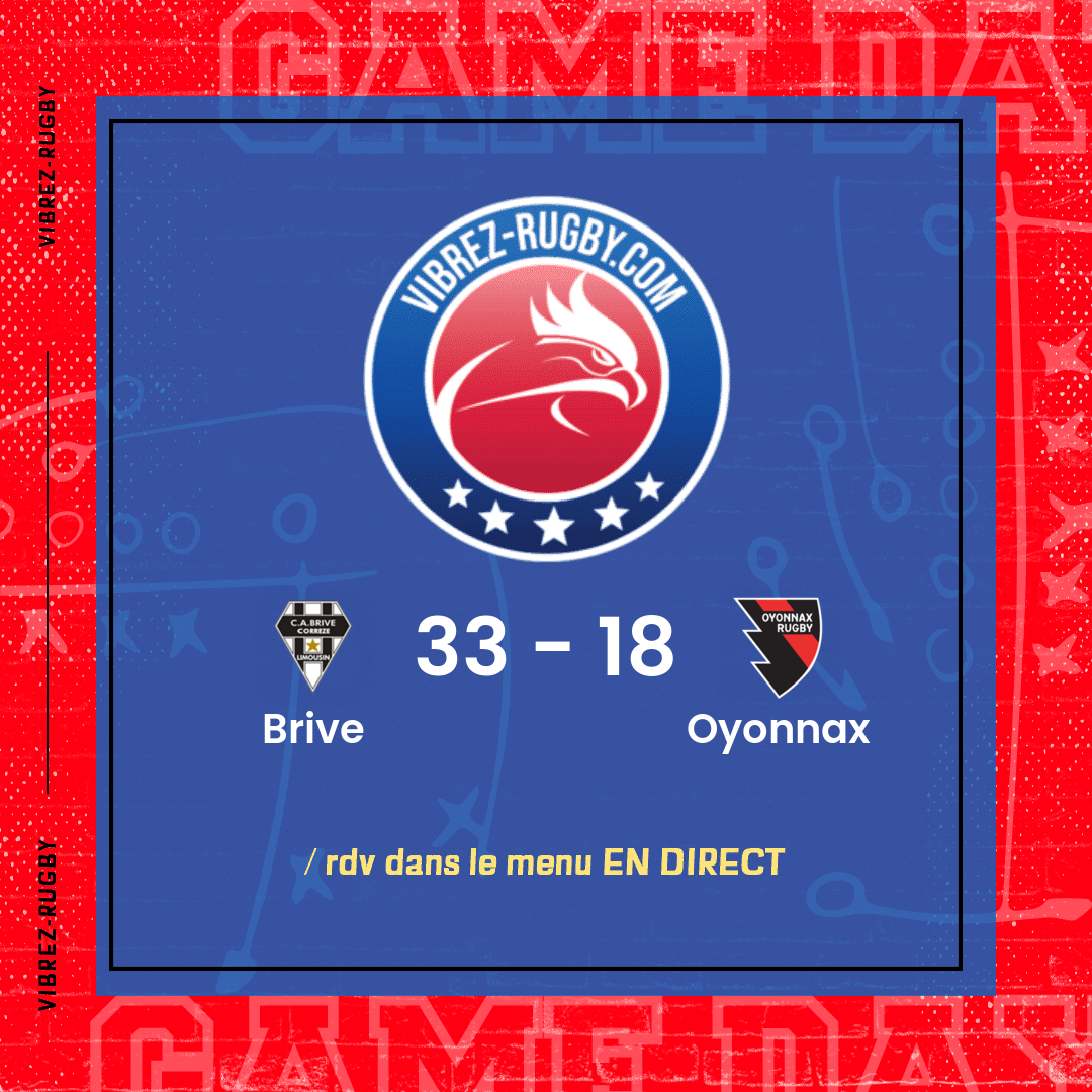 Résultat Brive – Oyonnax: 33-18
