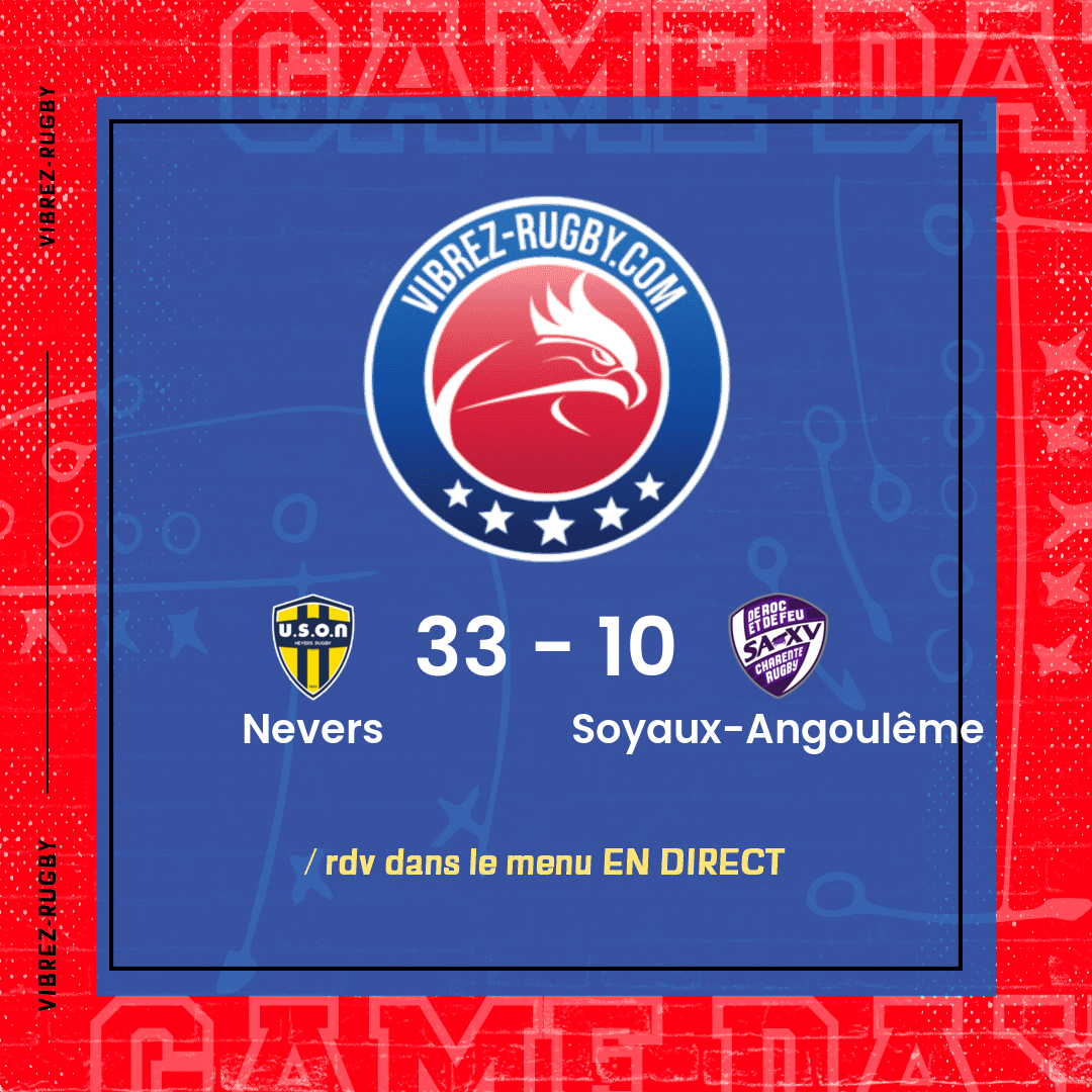 Résultat Nevers – Soyaux-Angoulême: 33-10