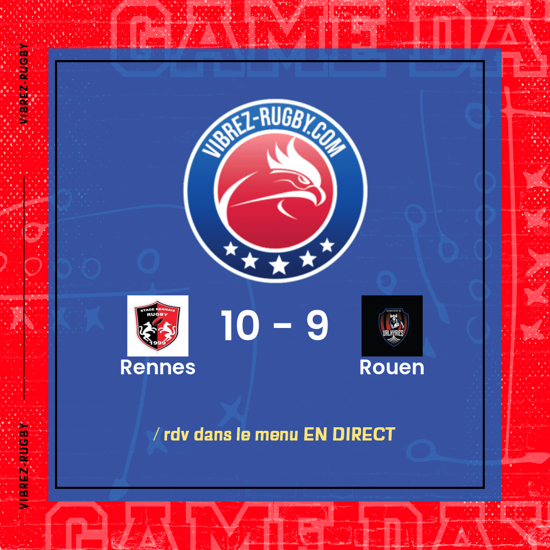 R&eacute;sultat Rennes – Rouen: 10-9