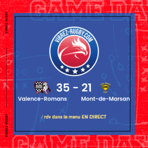 R&eacute;sultat Valence-Romans – Mont-de-Marsan: 35-21