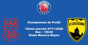 Pro D2 : Pour se déplacer à Dax, Carcassonne effectue 7 changements dans le XV de départ