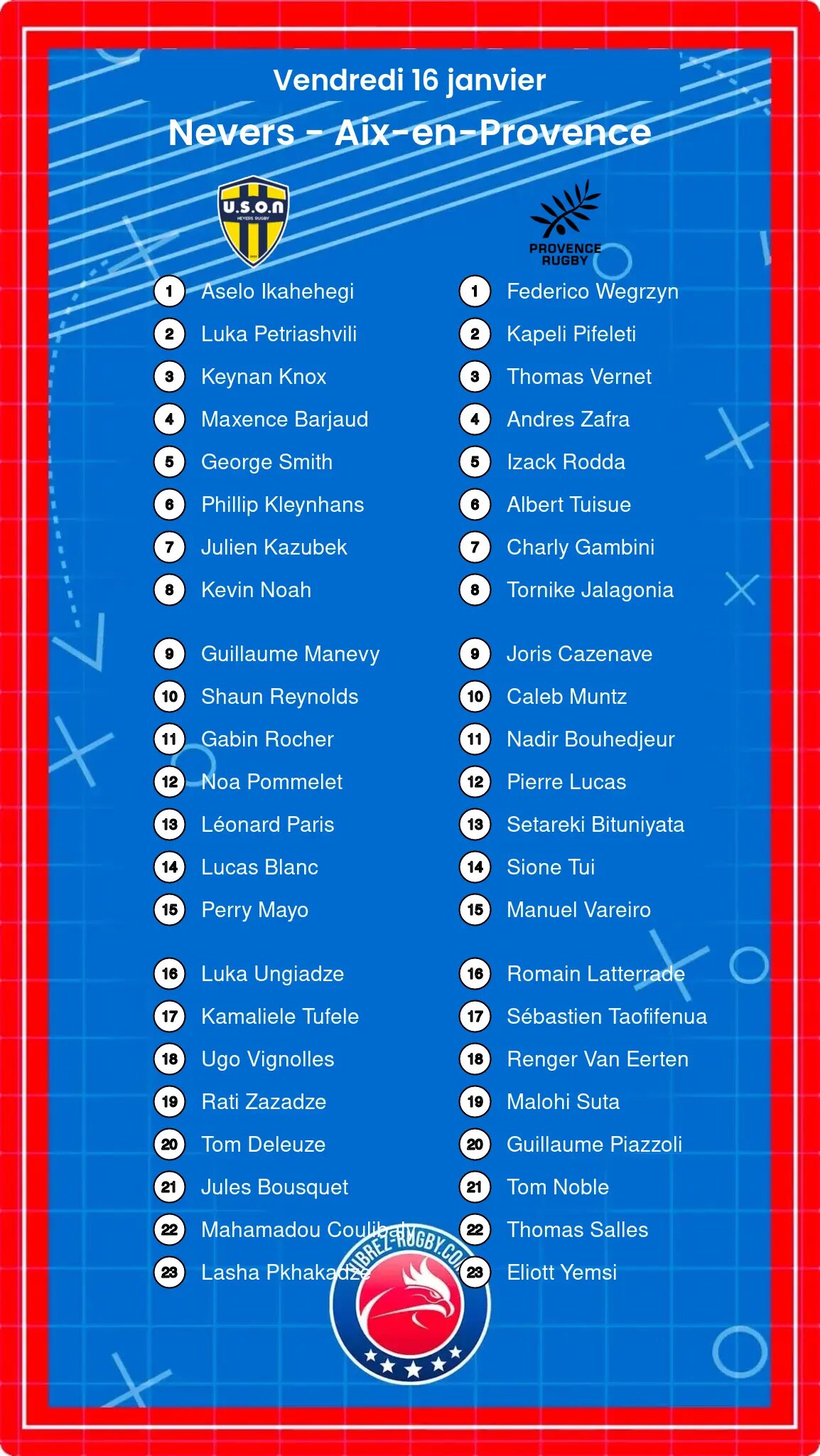 Nevers – Aix-en-Provence: Les compositions