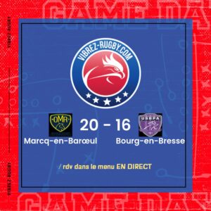Résultat Marcq-en-Barœul – Bourg-en-Bresse: 20-16