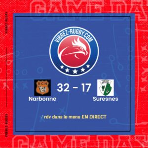 R&eacute;sultat Narbonne – Suresnes: 32-17