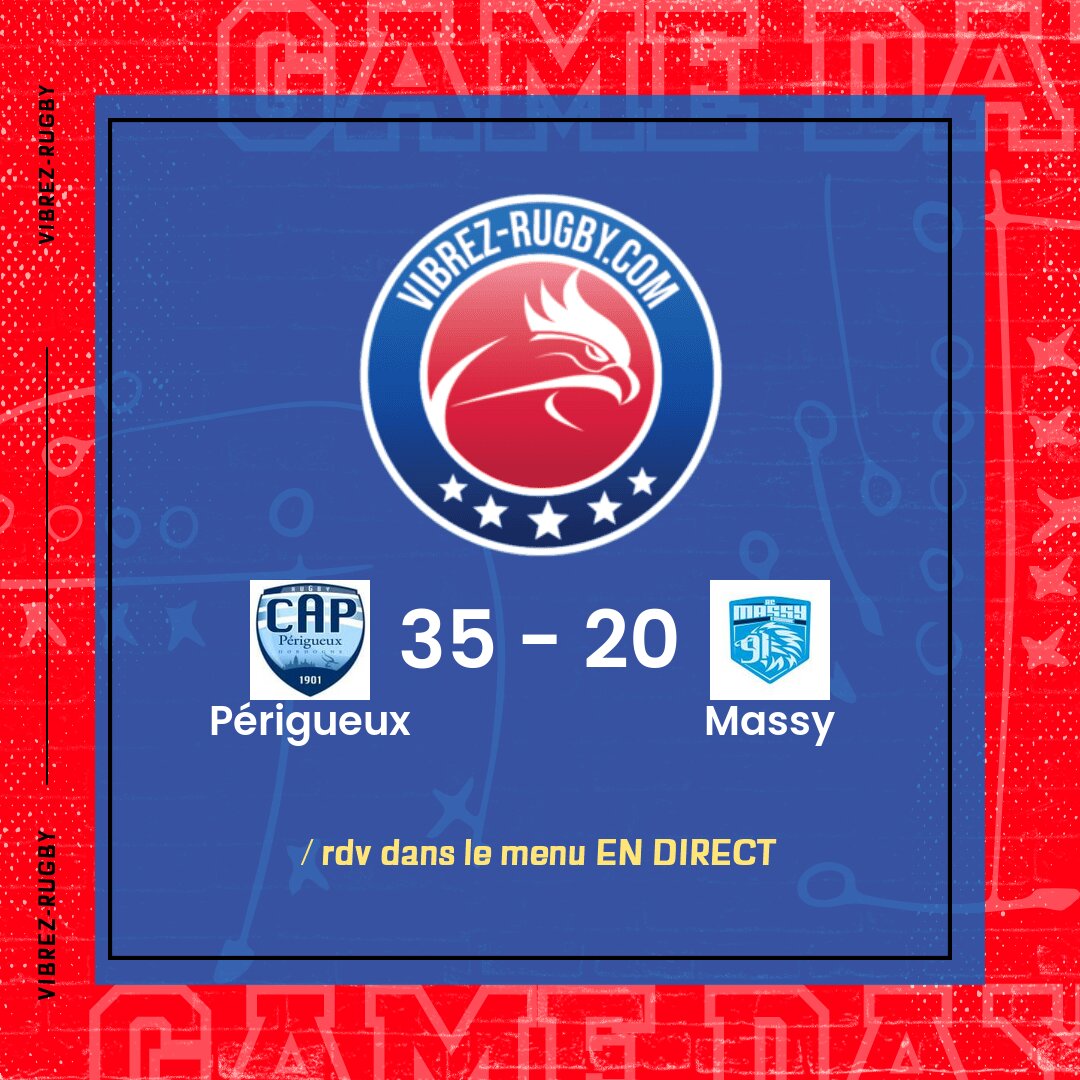 Résultat Périgueux – Massy: 35-20