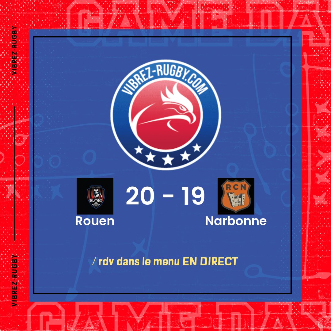 Résultat Rouen – Narbonne: 20-19