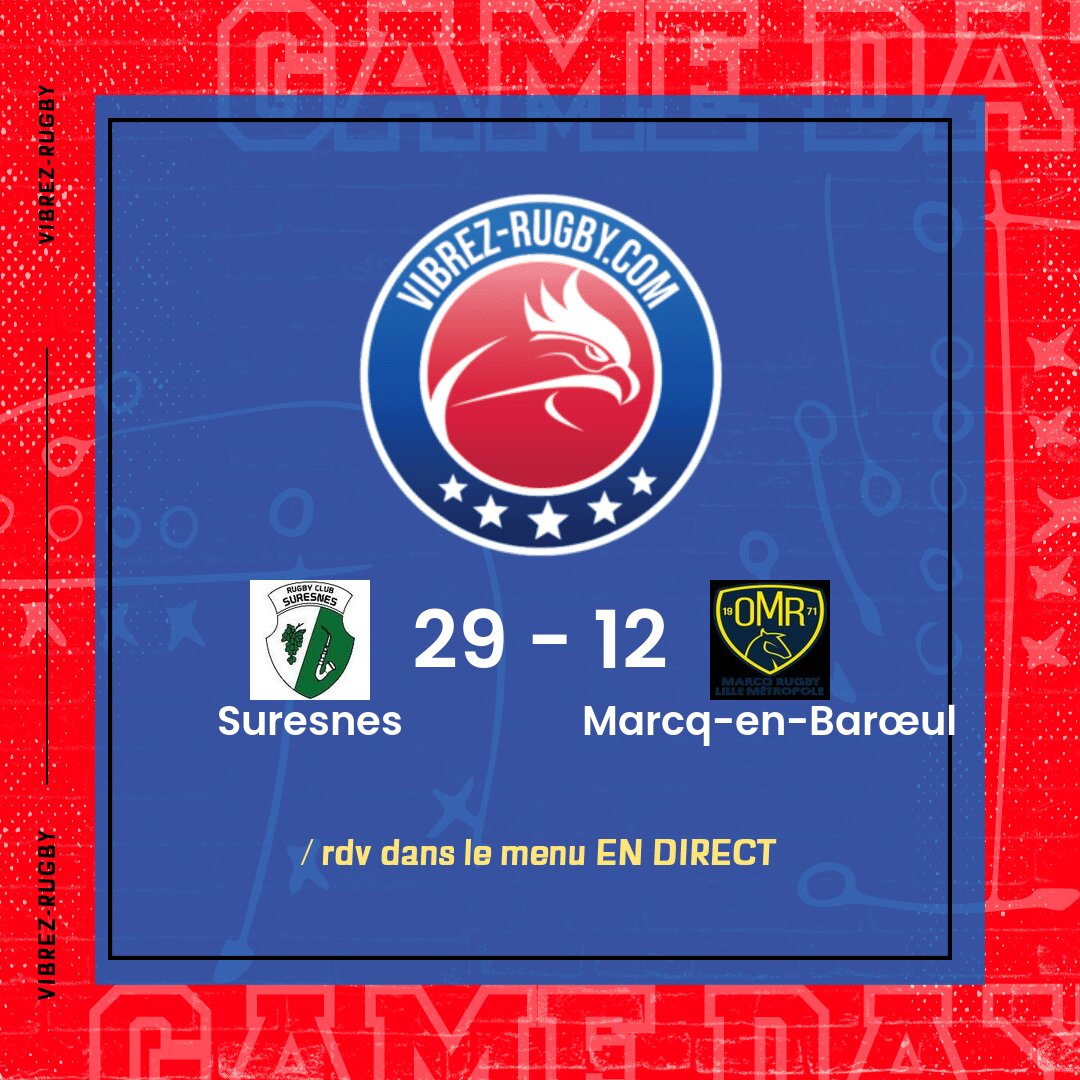 R&eacute;sultat Suresnes – Marcq-en-Bar&oelig;ul: 29-12