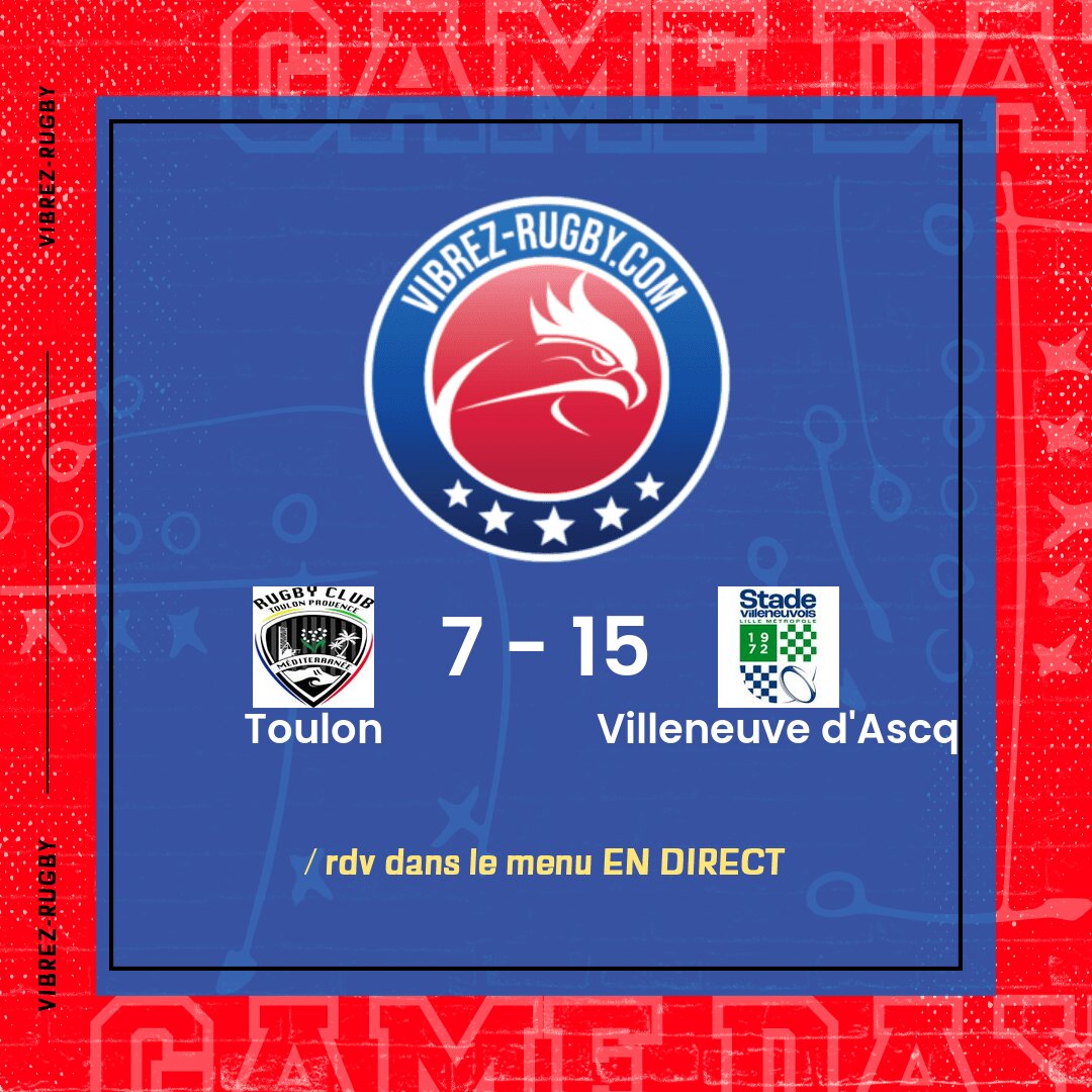 Résultat Toulon – Villeneuve d’Ascq: 7-15