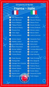 France – Italie: Les compositions