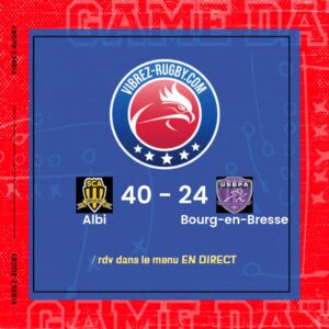 Résultat Albi – Bourg-en-Bresse: 40-24