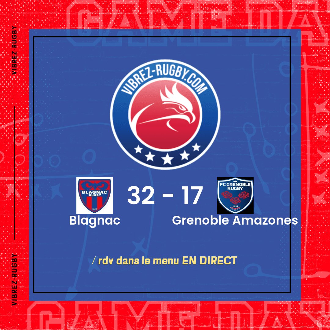 Résultat Blagnac – Grenoble Amazones: 32-17