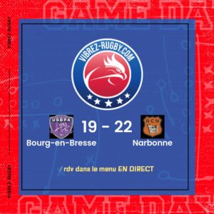 Résultat Bourg-en-Bresse – Narbonne: 19-22