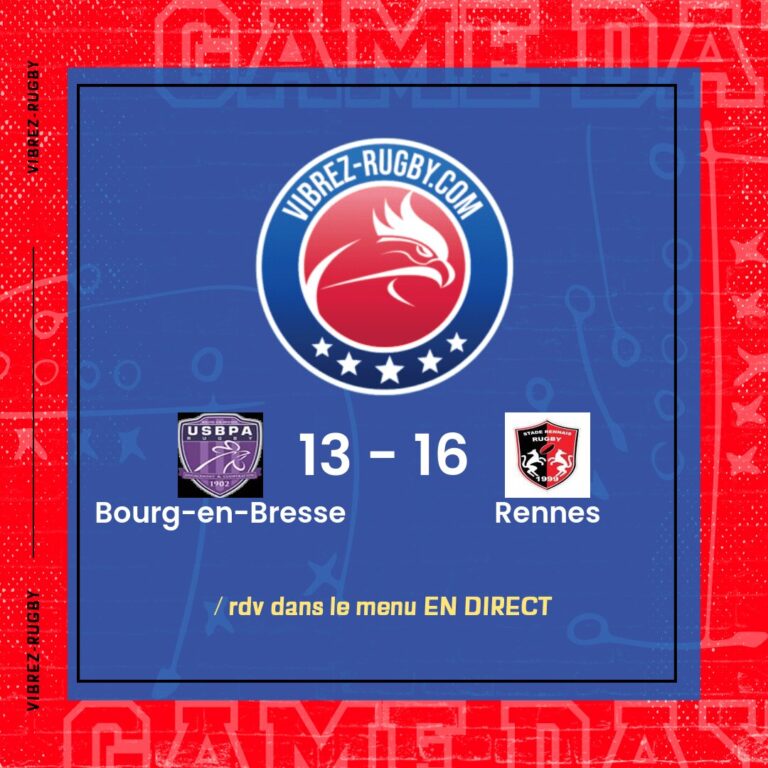 résultat Bourg-en-Bresse - Rennes