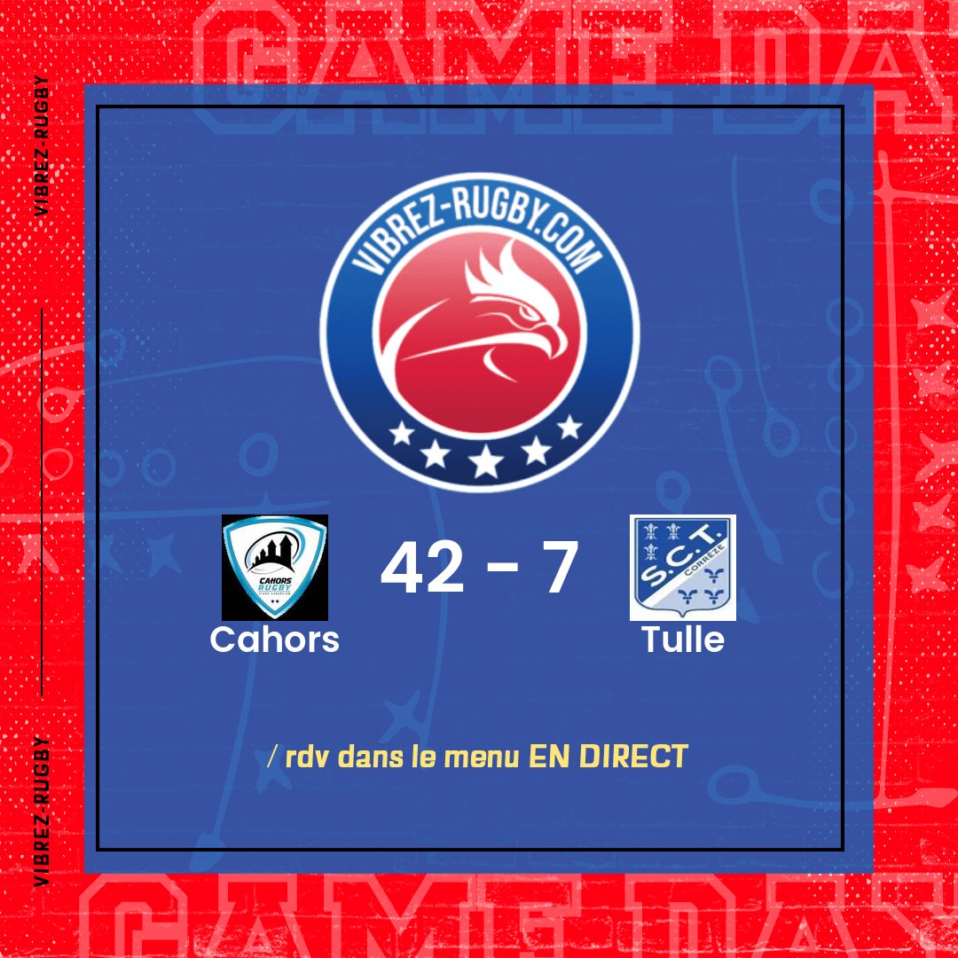 R&eacute;sultat Cahors – Tulle: 42-7
