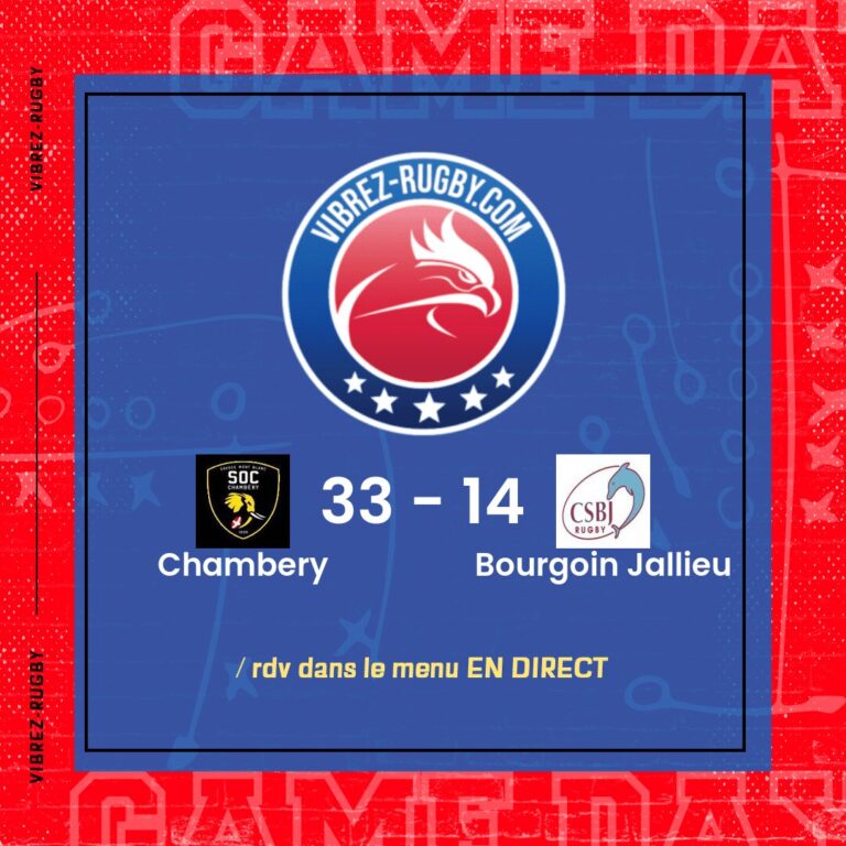 résultat Chambery - Bourgoin Jallieu