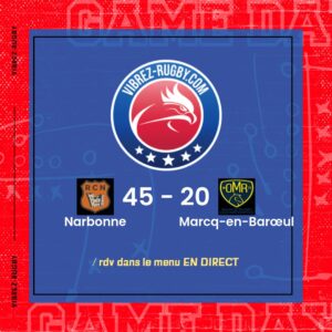 Résultat Narbonne – Marcq-en-Barœul: 45-20