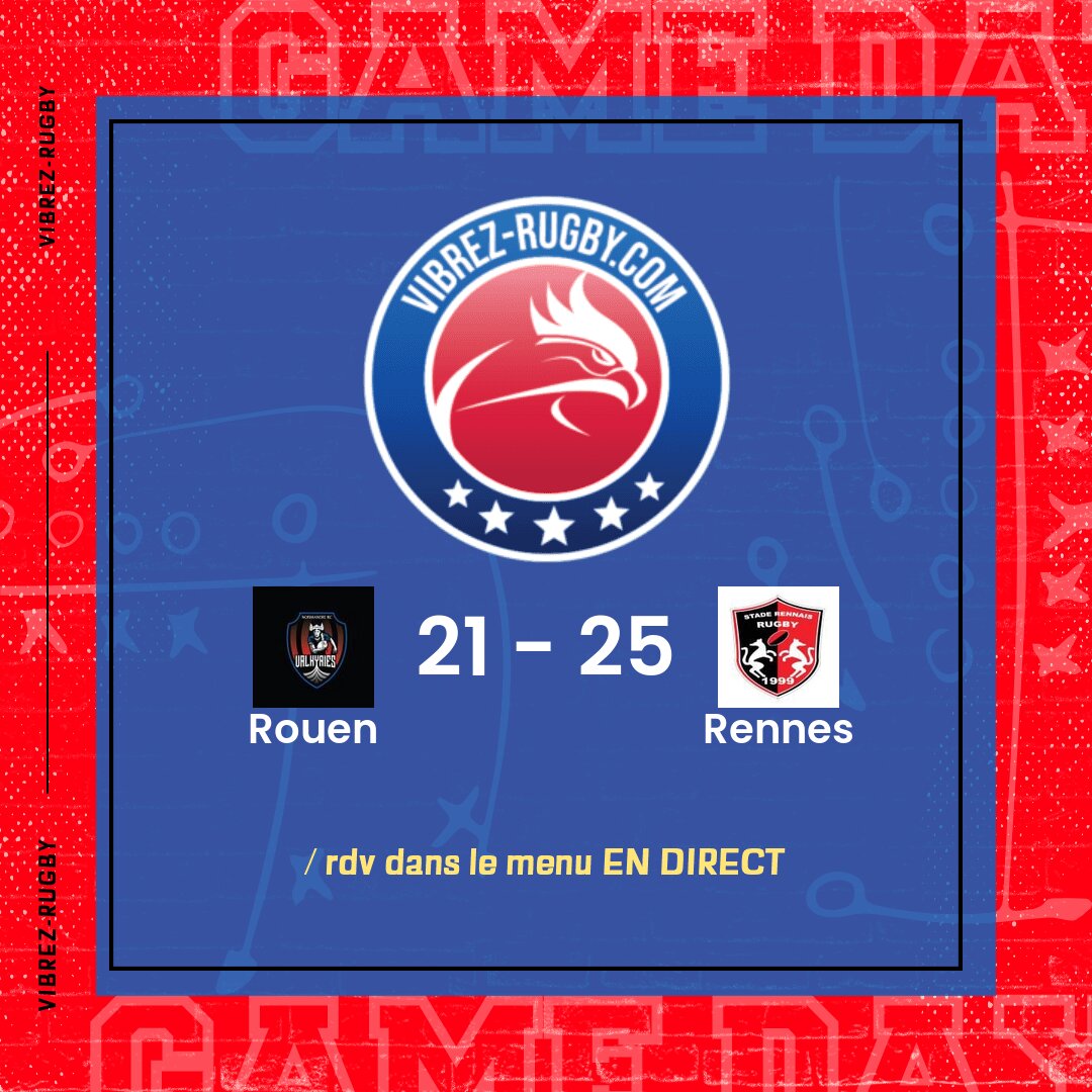 Résultat Rouen – Rennes: 21-25