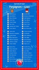 Perpignan – Lyon: Les compositions