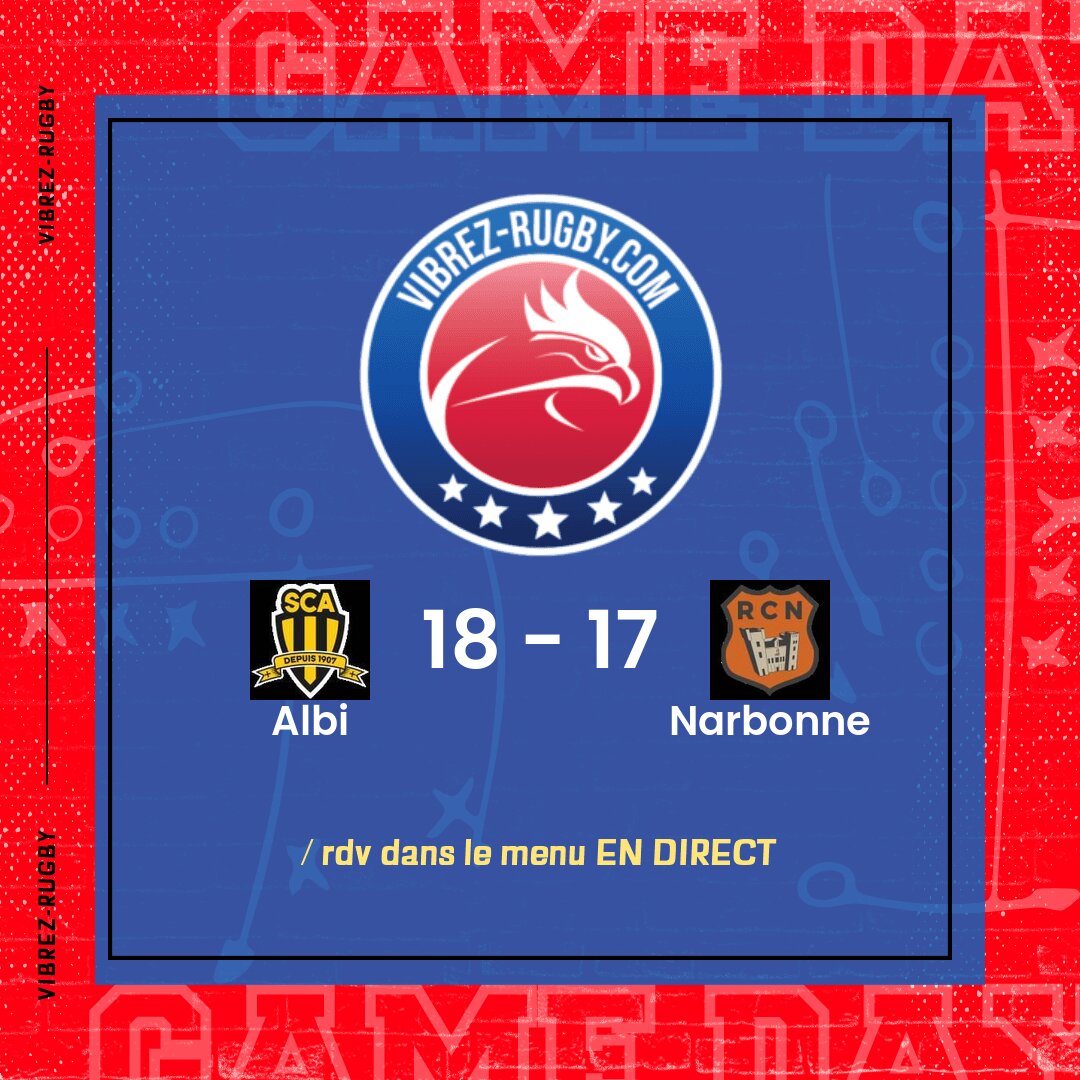 Résultat Albi – Narbonne: 18-17
