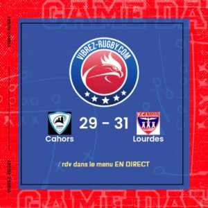 Résultat Cahors – Lourdes: 29-31