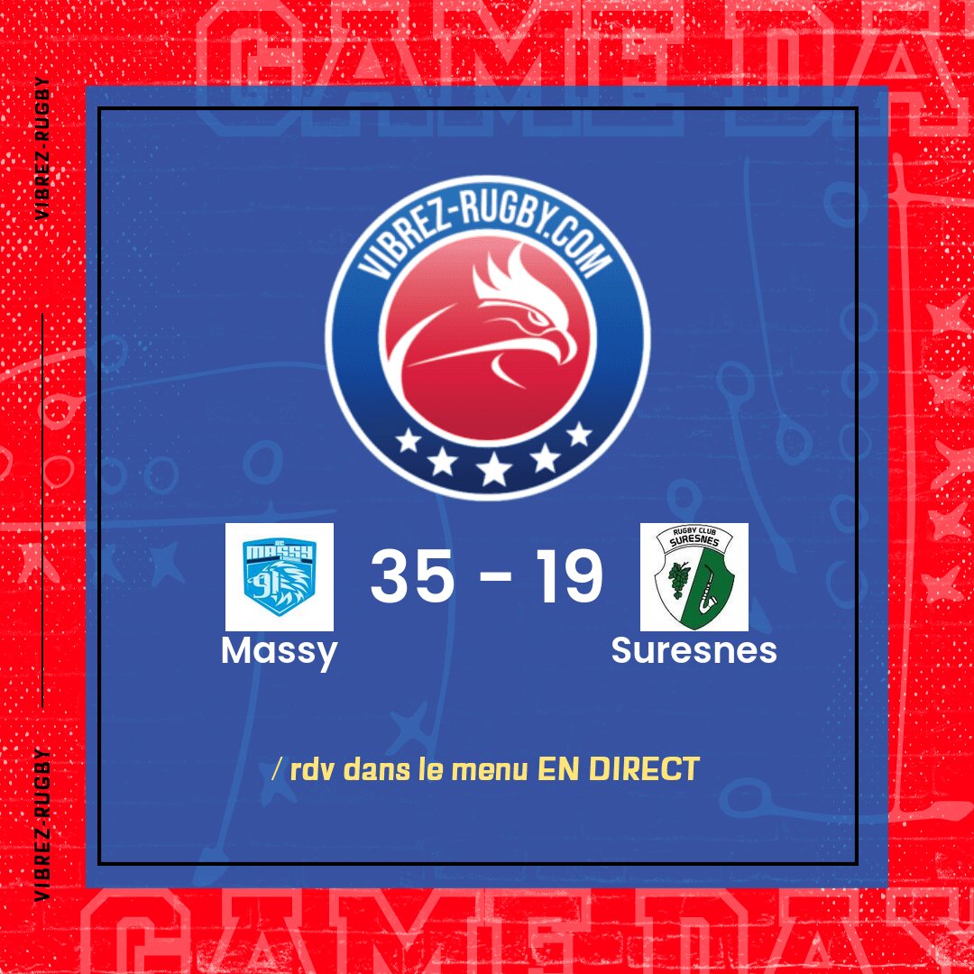 R&eacute;sultat Massy – Suresnes: 35-19