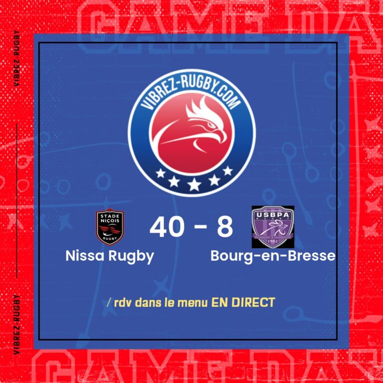 résultat Nissa Rugby - Bourg-en-Bresse