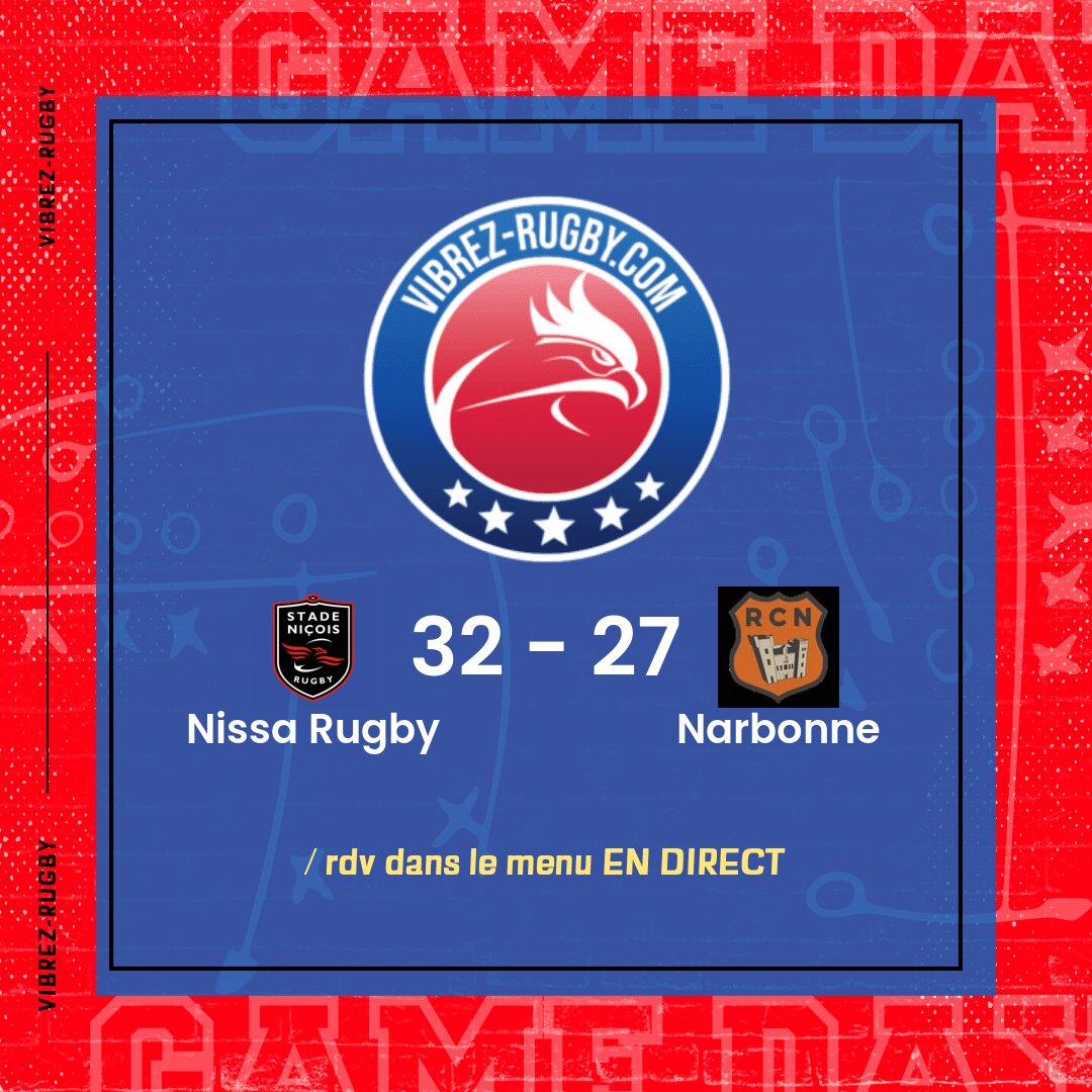 R&eacute;sultat Nissa Rugby – Narbonne: 32-27