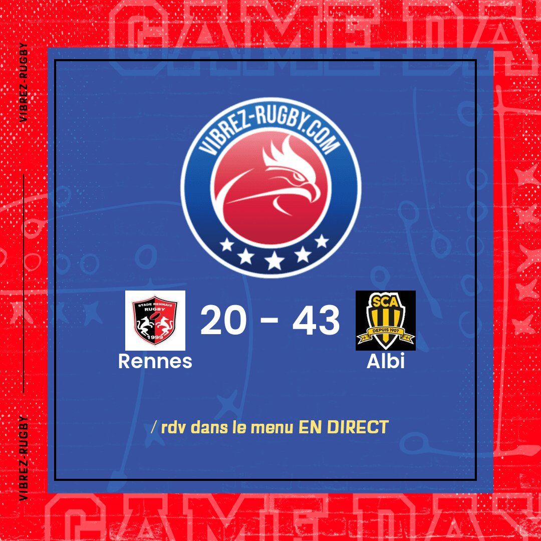 R&eacute;sultat Rennes – Albi: 20-43