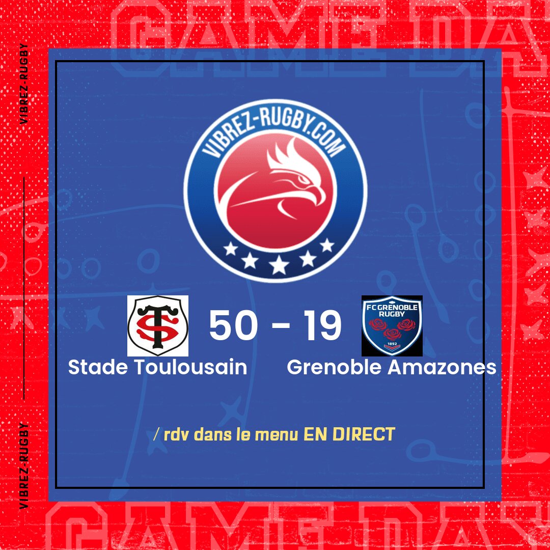 Résultat Stade Toulousain – Grenoble Amazones: 50-19