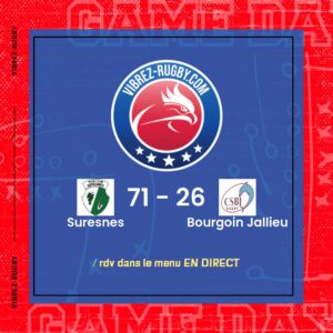 R&eacute;sultat Suresnes – Bourgoin Jallieu: 71-26