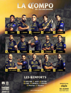 Nationale, US Carcassonne : 11 nouveaux venus dans le groupe pour affronter Albi. (J1)