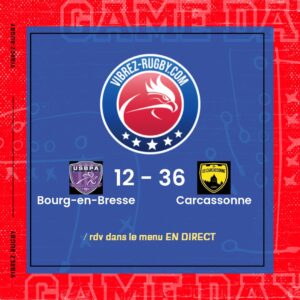 R&eacute;sultat Bourg-en-Bresse – Carcassonne: 12-36